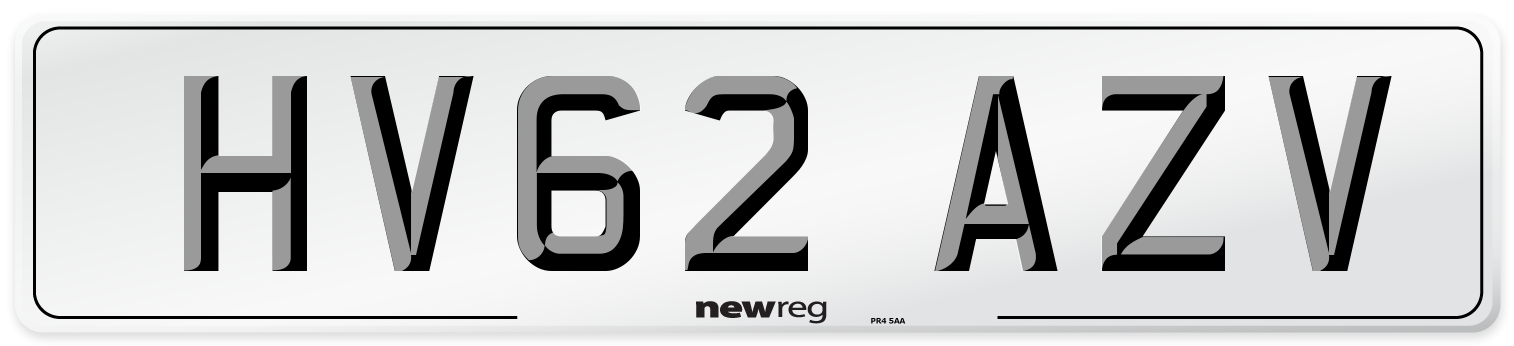 HV62 AZV Number Plate from New Reg